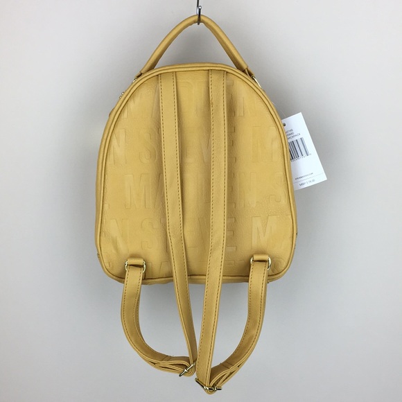 Steve Madden Mustard Yellow Logo Backpack NWT - Picture 2 of 12